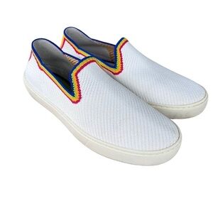 Rothy’s The Original Slip-On Limited Edition Pride Rainbow Stripe Size 8.5 READ